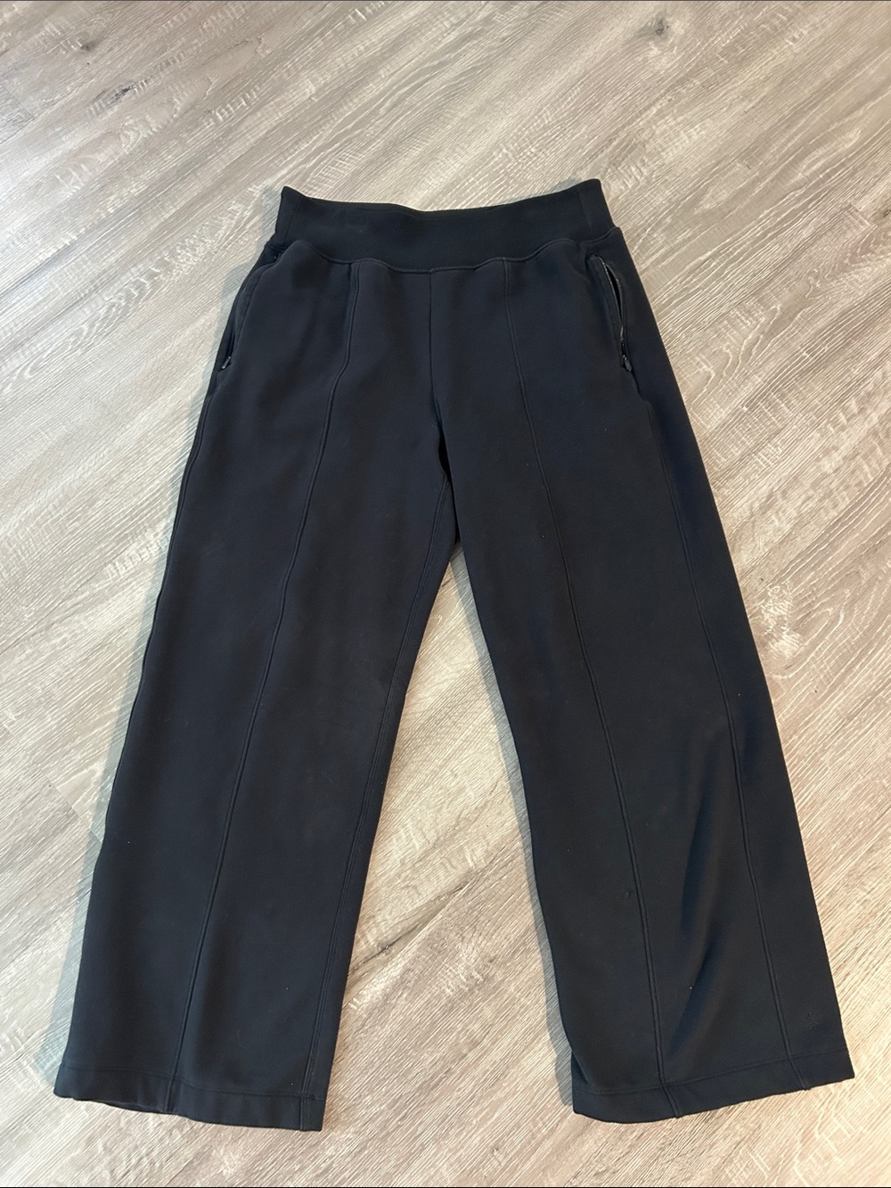 Athleta Black Pull-On Wide Leg Bottoms